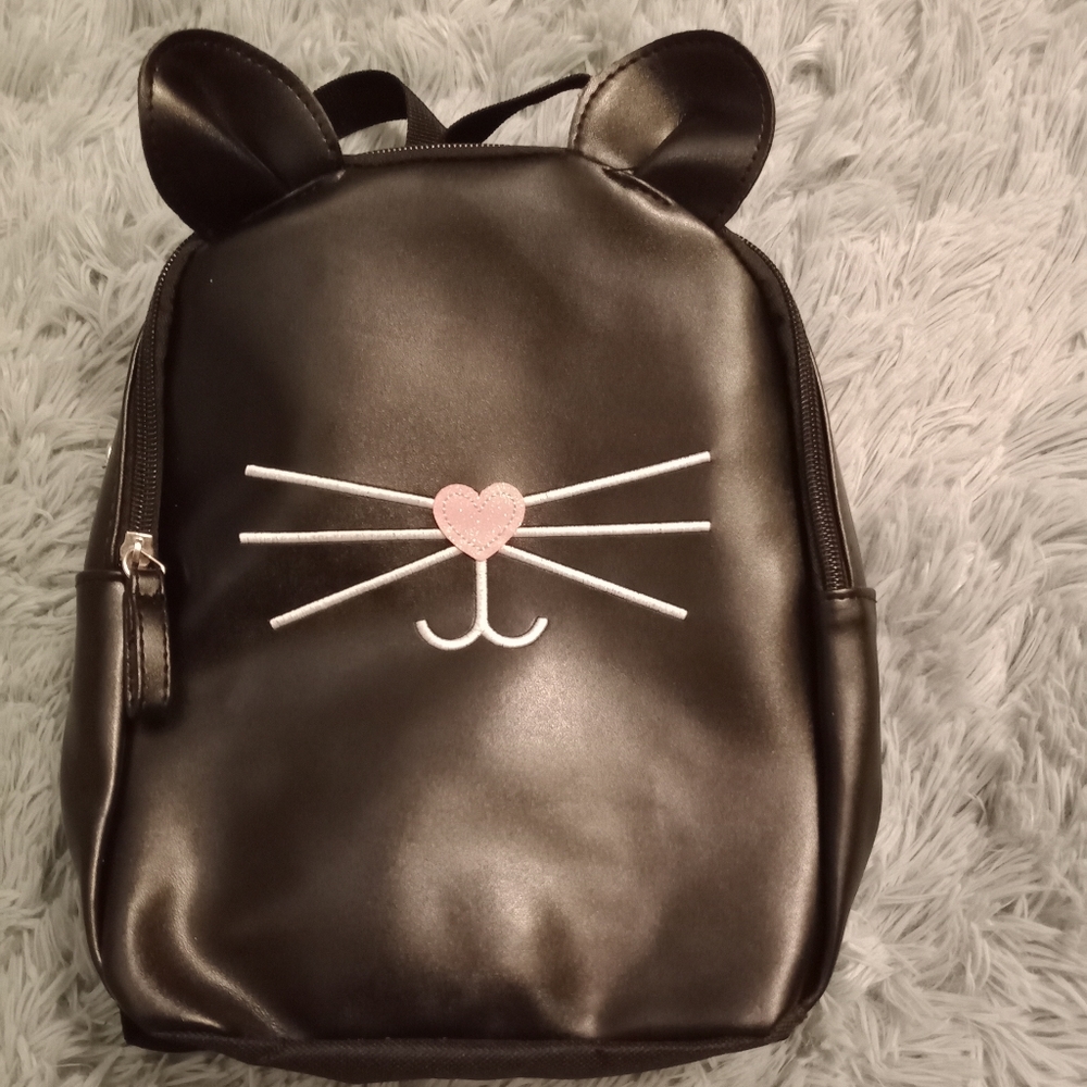 NEW PU Leather "Kitty Kat" Backpack - Picture 4 of 4